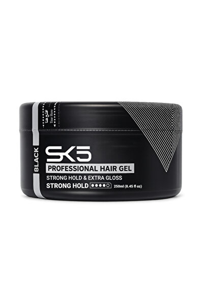 SK5 Sk5 Professional Black Strong Hold Styling Gel Extra Shine Hair Molding C...