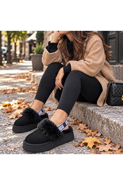 YNS STORE Ugi Terlik Lastikli Siyah