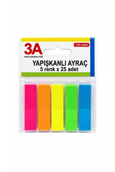 3A Yapışkanlı Ayraç 5 Renk