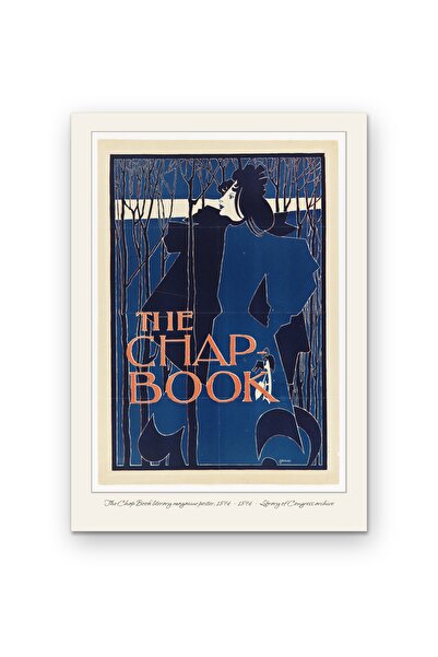 OEM Poster Carton 250g A4, Afiș literar vintage The Chap Book 1894, Arhiva Bi...
