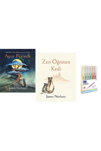 Epsilon Yayınevi Chasing the Moon + Zen Teaching Cat 2 Book Set Pen Set Hd