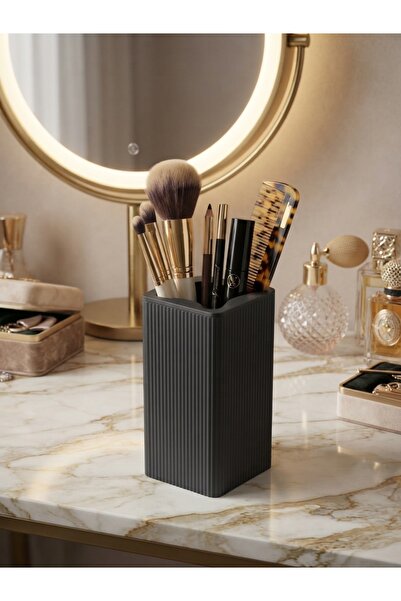 İndecor Houseware Çok Amaçlı Makyaj Organizeri Kozmetik Banyo Ofis Masa Düzenleyici Makyaj Fırçası Düzenleme Kutusu Organizer Makyaj Fırçalık