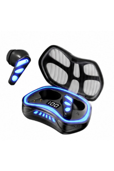 PRİZE Căști wireless X48 TWS Bluetooth cu iluminare LED RGB, afișaj digital ș...