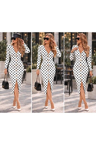 Aymood Button Detailed Accessory Dress