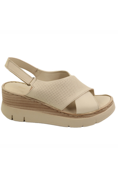 Anna Viotti Sandale dama piele naturala D56 712-crem-37