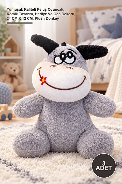 Yenilig 3 Pieces Plush Donkey – Soft Quality Plush Toy, Funny Design, Gift an...