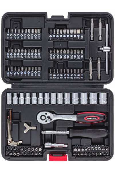 magnus cult Set de scule cu cheie cu clichet de 1/4 inch, 130 de piese: biți,...