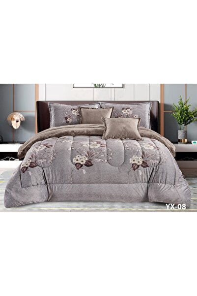 Moon 4-Piece Bedding Set, Winter, Soft Velvet Filling, with Elegant Fur, Velv...