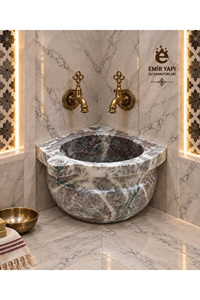 emiryapı ATEŞ MERMER KÖŞE KULAKI HAMAM KURNASI 42*24