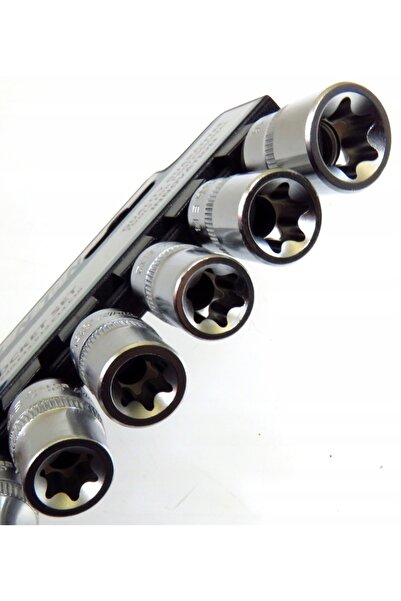 Honiton Set de chei tubulare cu biți Torx E6-E16, 8 piese, 3/8 "