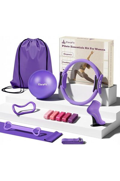 GENERAL Elara Fit Home Pilates Kit for Women Pilates Equipment Ring and Ball ...