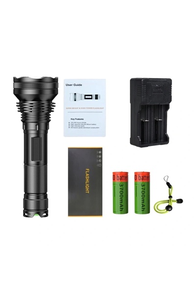 SUPERFIRE Lanterna de exterior L3 P90, 2700 Lumeni, 7400mAh, reglabilă, cu ra...