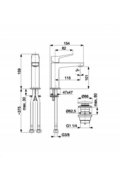 KFA Armatura Baterie lavoar Malaga 4522-815-31 Auriu periat