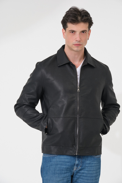PIQUE Men's coat faux leather coat