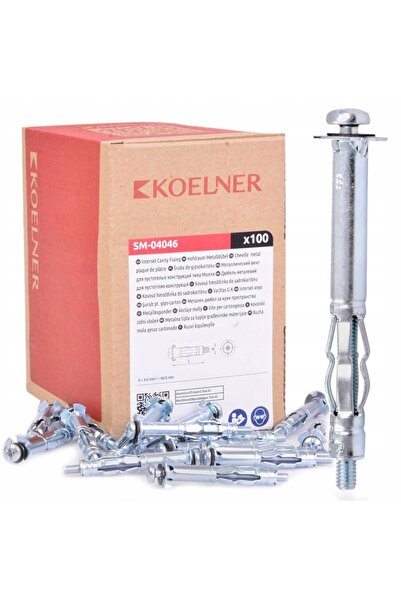Koelner Conector pentru plăci G-K SM Interset M4x46mm 100 bucăți RAWLPLUG