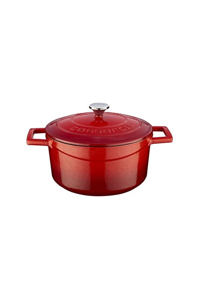 Lava Saucepan, cast iron, 22 cm / 3.4L, "Folk", red -