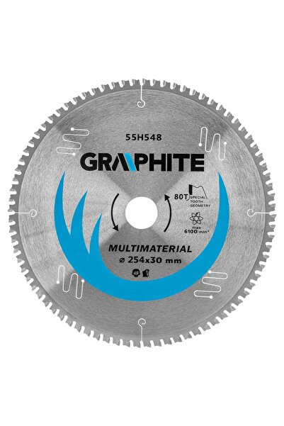 graphite Pânză de ferăstrău circular pentru lemn 254 x 30mm 80T UNI 55H548