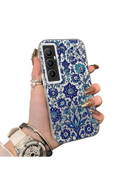 Hontinga Realme C65 Compatible Silicone Edge Hard Back Case Phone Case with I...