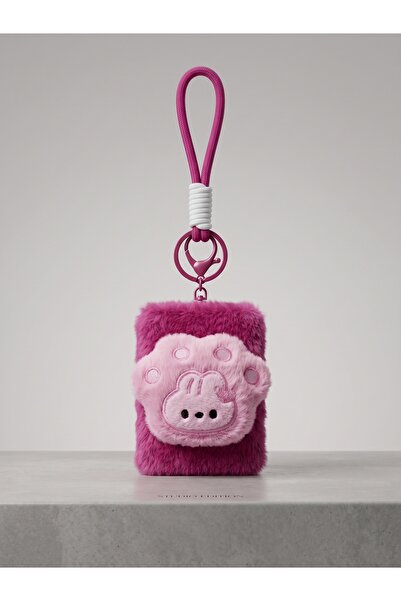 Z V COLLECTİON Pinky Paws Sevimli Tavşan Patisi Aynalı Pelüş Charm ve Çanta Süsü