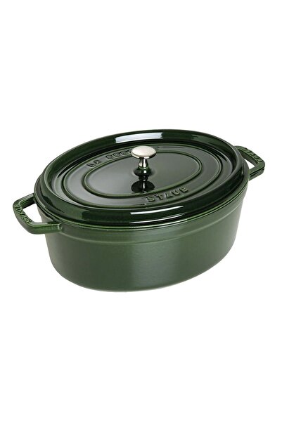 STAUB Oval Cocotte cooking pot, cast iron, 33 cm/6.7L, Basil -