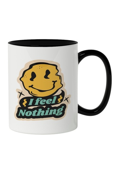 INOVATIX Προσαρμοσμένο Cana alba, Κίτρινο Smiley Face Emoticon, I Feel Nothin...