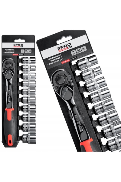 PRO Set de chei tubulare cu clichet de 1/2 inch CRV