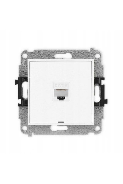 KARLIK ICON Priză de calculator 1xRJ45 cat.6 alb mat 25IGKBO-3