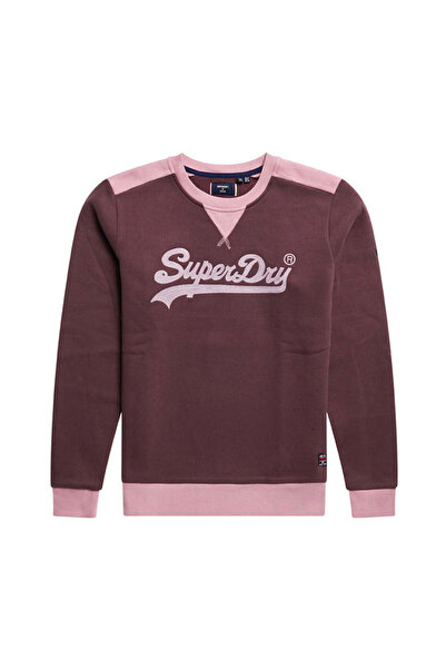 SUPERDRY Γυναικείο Βίντατζ Φούτερ με Λογότυπο, Αμερικάνικο Κολόρμπλοκ, Στρογγ...