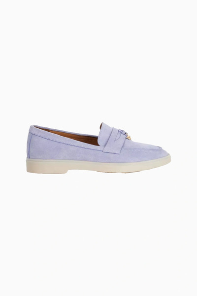 dune Grinning Suede Leather Logo Detailed Women's Loafer Shoes