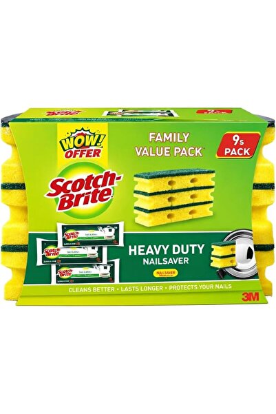 Scotch Brite إسفنجة تنظيف كلاسيكية لحفظ الأظافر من سكوتش-برايت®، 9 إسفنجات