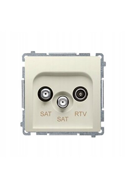 Kontakt-Simon 2x priză satelit SAT bej Contact RTV-SAT+SAT3.1-P2.01 Simon Basic