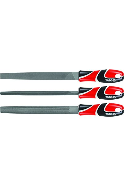 yato Set de pile pentru metal, plate, triunghiulare, semicirculare, 250 mm, 3...