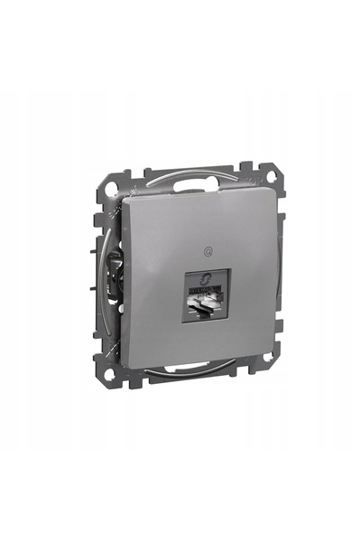 Schneider Electric Sedna Design RJ45 cat.5e STP priză argintie compatibilă