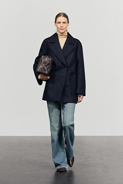 Massimo Dutti Orta boy kruvaze kaban