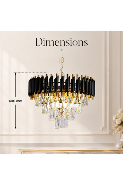 Sueva Candelabru de Cristal BLACK PANTHER 400mm