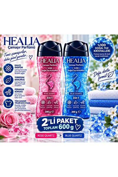 Genel Markalar HEALİA ROSE + BLUE QUARTZ 3 in 1 ÇAMAŞIR PARFÜMÜ %100 DOĞAL TU...