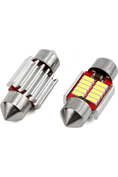 AMIO Λάμπες Αυτοκινήτου C5W Canbus LED 5600K Ψυχρό Λευκό 12-24V 2W 2 τεμάχια ...