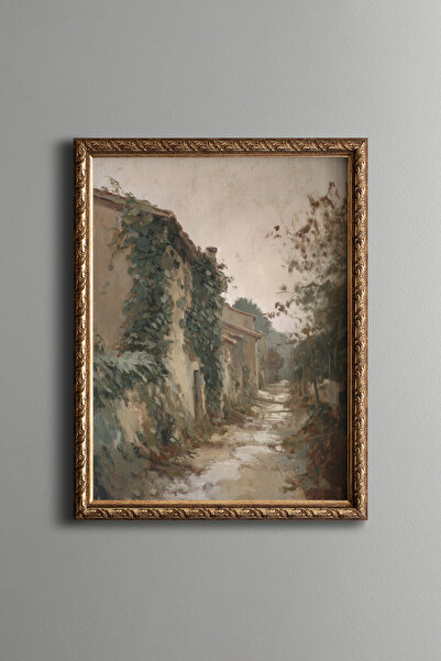 epiqart Vineyred Street - Vintage Patterned Painting - Fine Model