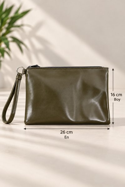 Soyoe Faux Leather Hand Bag, Stylish Wrist Strap Zippered Portfolio Multi-Purpose Cosmetic Wallet and Hand Wrist Bag