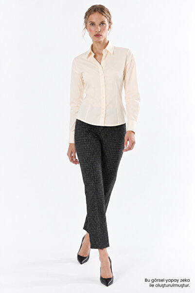 Exquise Arkası Lastikli Dar Paça Slim Fit Pantolon