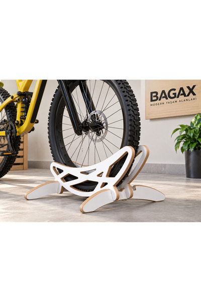 BAGAX MDF Bisiklet Standı – MTB ve Şehir Bisikleti Yer Standı – Tekerlek Sabi...