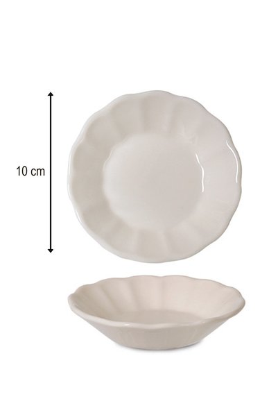 rinart 12-Piece Kahveci Porcelain Tea Cup Saucer 10 cm White Stylish Tea Pres...