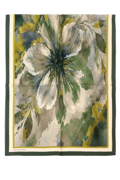 Benetton Patterned Fiore Shawl - 1043 - Khaki