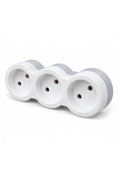 COBI SMART® Priza tripla, 3 prize, standard european, alba/gri -