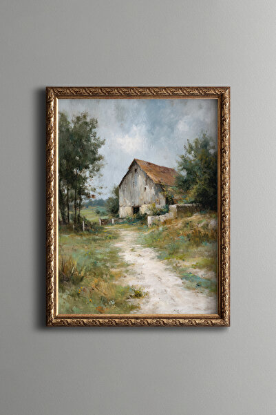 epiqart Village House - Vintage Patterned Painting - Fine Model