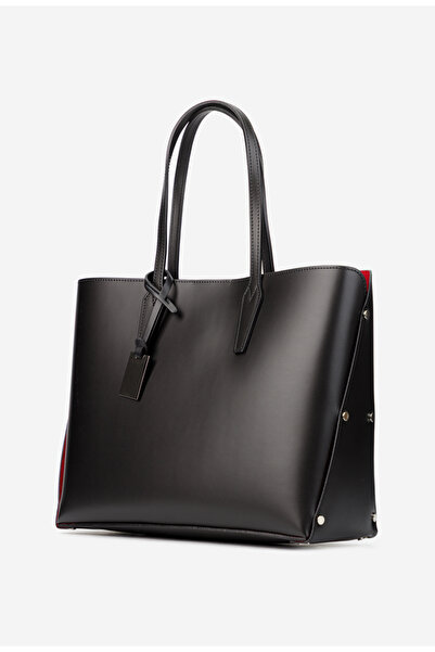 Dasha Geanta dama shopper neagra din piele naturala