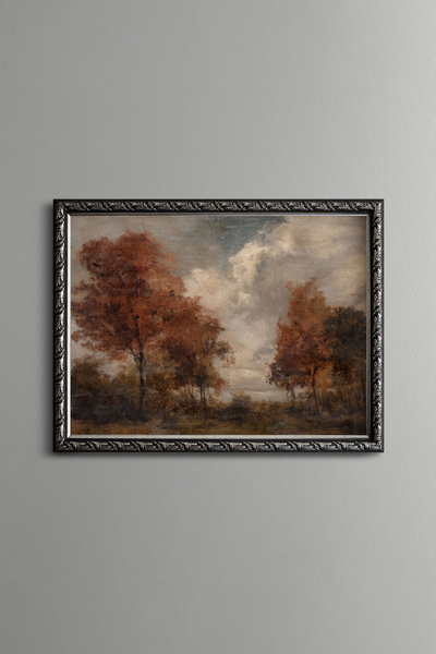 epiqart Autumn Trees Landscape - Vintage Patterned Painting - Fine Model