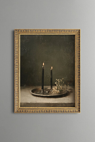 epiqart Silence by Candlelight - Vintage Patterned Painting - Fine Model