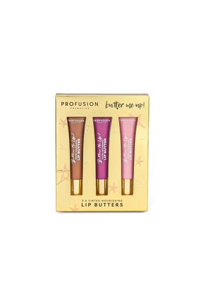 PROFUSION COSMETICS Βάλε μου βούτυρο! Σετ 3 χρωματιστών και θρεπτικών βαλσάμω...