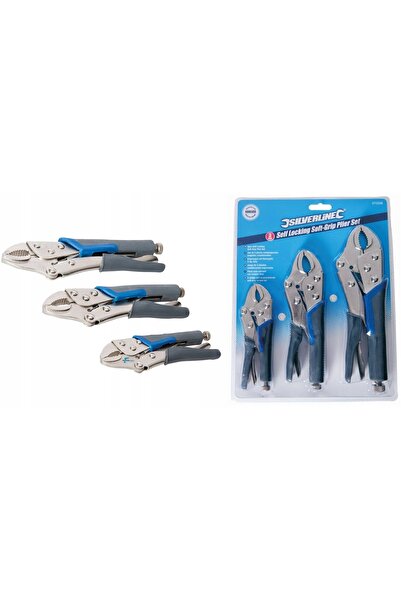 Silverline Clești de prindere Mors Morsea Frog, set de 3 piese